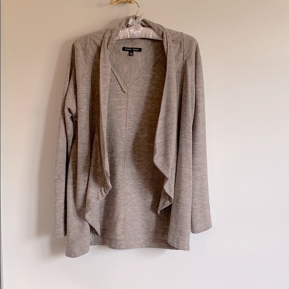Sweet Rain Tops - Sweet Rain Bianca Heathered Drape Front Cardigan